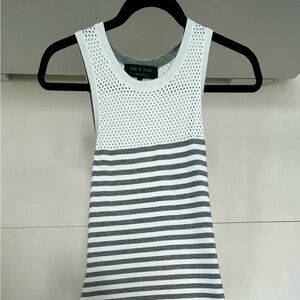 Rag & Bone White and Gray Striped Dress